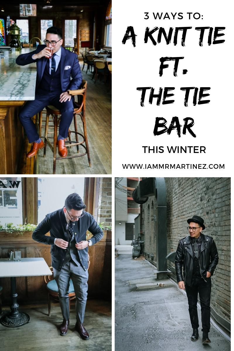 Three Ways To Style A Knit Tie  ft. The Tie Bar | Men's Winter Outfits
