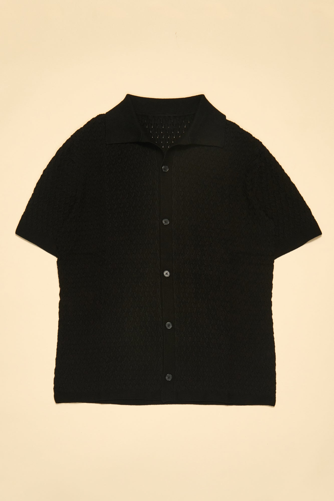 A Gentleman's Italian Cotton Button Down Textured Polo