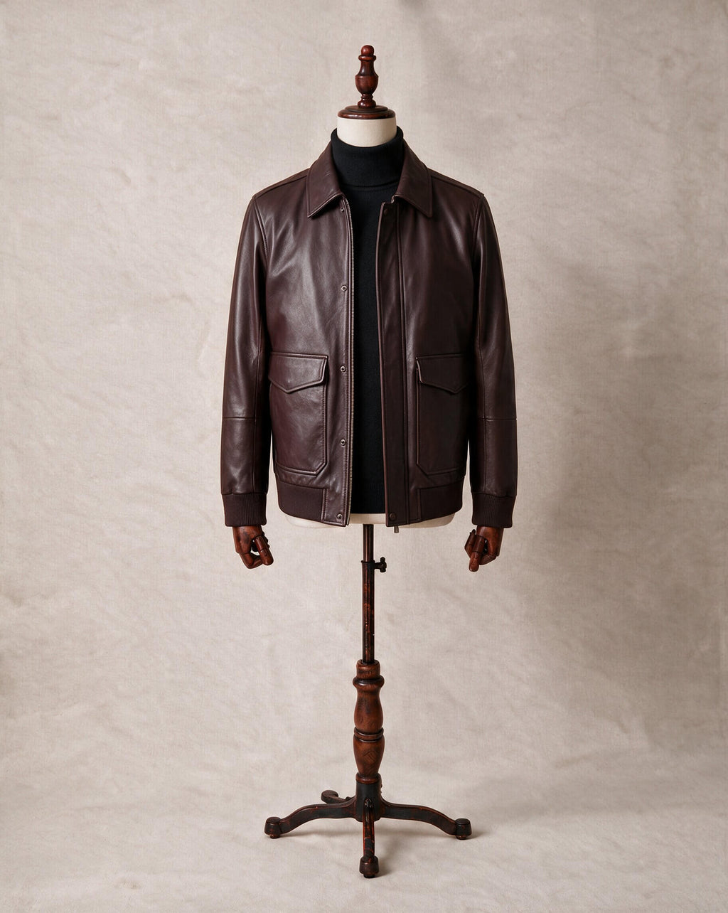 Leather Bomber Jacket