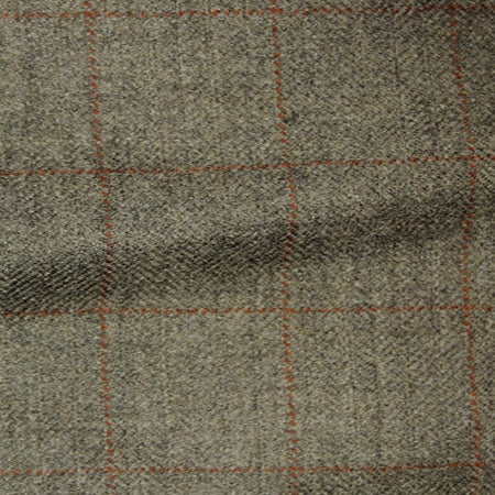 custom Cavani Tan With Orange Windowpane Tweed sportcoat by mr martinez custom clothing