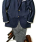 Navy blazer with grey pants Made To Measure Suits | Custom Suits | By Mr Martinez Custom Clothing